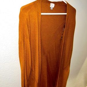 burnt orange cardigan sweater woman’s size medium. Target brand.